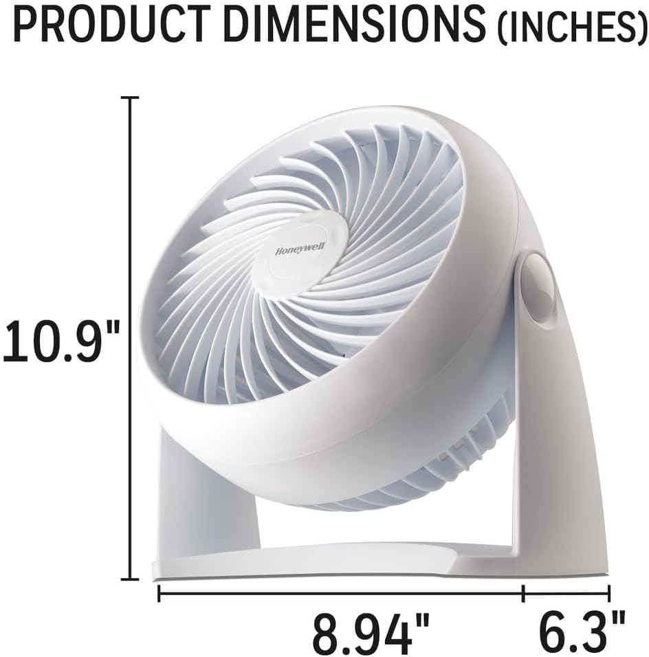Honeywell HT-904 Tabletop Air-Circulator Fan, White