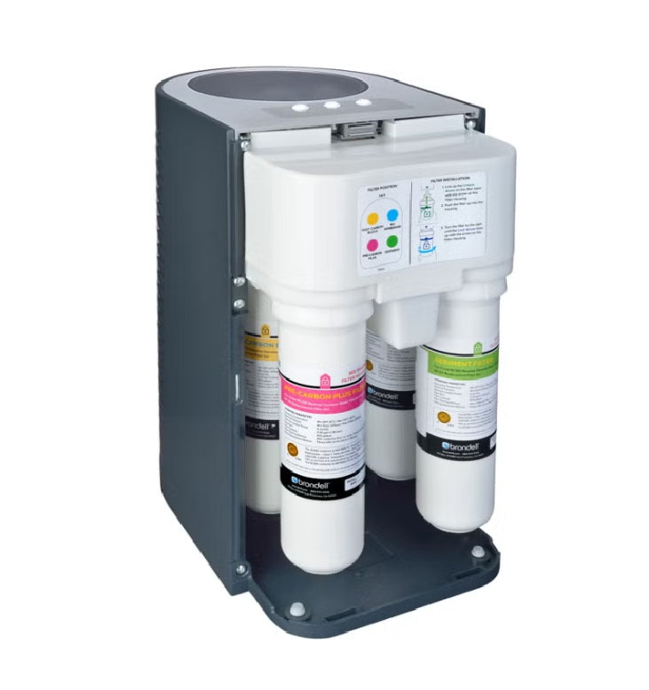 Brondell H2O+ Circle RC100-BN Reverse Osmosis Water Filtration System, 4-Stage, Chrome