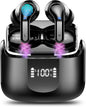 Wireless Earbuds, Bluetooth 5.4 Headphones 2025 Ear Buds with 4 ENC Noise Cancelling Mics, Deep Bass HiFi Stereo 40H in Ear Earphones with LED Display, IP7 Waterproof Bluetooth Earbuds for Android/iOS