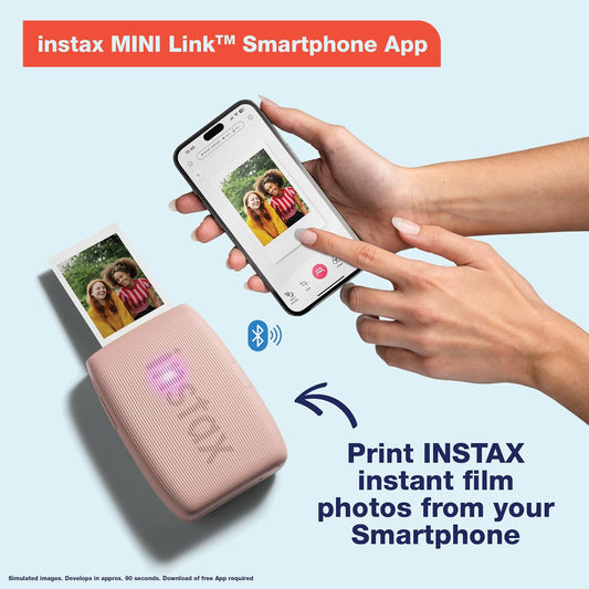 Fujifilm Instax Mini Link 3 Smartphone Printer - Rose Pink - PuriLite