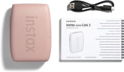 Fujifilm Instax Mini Link 3 Smartphone Printer - Rose Pink