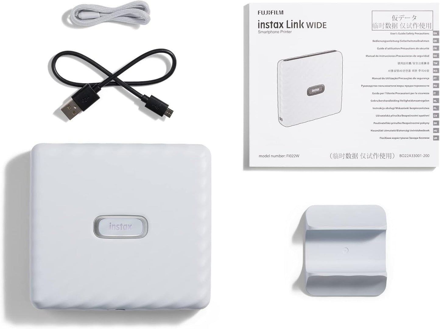 Fujifilm Instax Wide Link Smartphone Printer in Ash White | 16719550