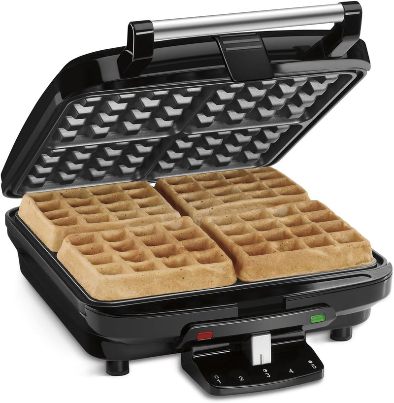 Cuisinart 4-Slice Belgian Waffle Maker, Non-Stick Coated Plates, Silver (WAF-150EC)