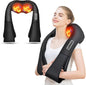Shiatsu Neck & Shoulder Massager with Heat – Deep Tissue Kneading Electric Back Massager – Wrap-Around Neck Massage Pillow with Auto Shut-Off (Corded) - PuriLite