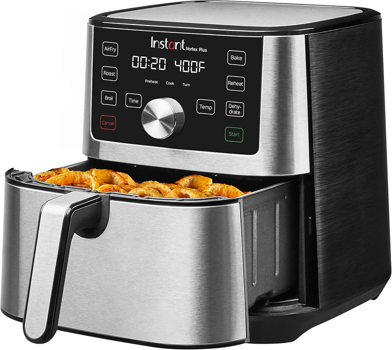 Instant Vortex Plus 6 in 1 Air Fryer 6 Quart 6 One touch Programs Air Fry Roast Broil Bake Reheat And Dehydrate Instant Pot