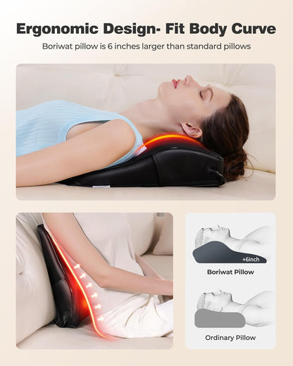 Pain Relief Back Massager – Shiatsu Neck & Back Massager with Heat – 3D Deep Tissue Kneading Massage Pillow for Neck, Shoulders, Back, Legs & Calves - PuriLite
