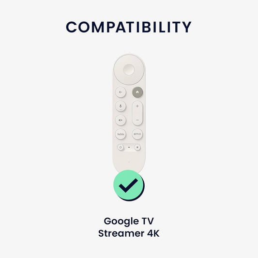 kwmobile Case Compatible with Google TV Streamer 4K Case - Soft Silicone Cover for Remote Control - Light Blue - PuriLite