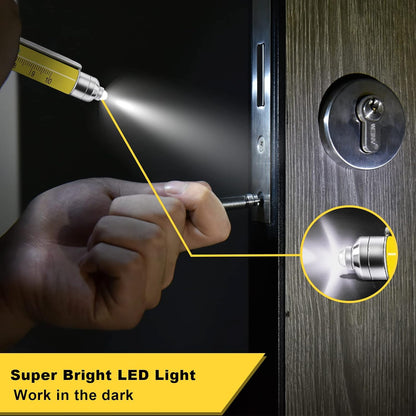 9-in-1 Multitool Pen with LED Light, Screwdrivers, Stylus, and Ruler, Compact Everyday Tool Gift for Adults and Teens - PuriLite