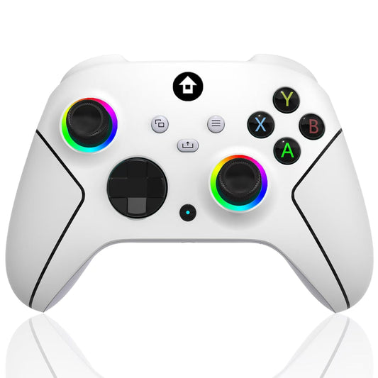 YUYIU Wireless 2.4GHz Controller with 7 Colors RGB Light for Xbox Controller, Xbox One Series X|S,Consoles,Steam PC Windows, with 1000mAh Battery/Dual Vib-ration/Turbo/Programmable, 3.5mm Audio Jack