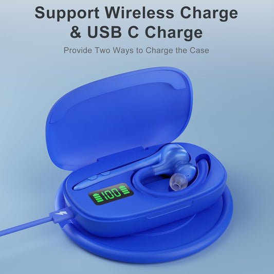 Earbuds Wireless Earpiece Bluetooth Headset with Noise Canceling Mic 160H Standby Time Hands Free Earphones Single Ear Headphone for iphone Android Samsung Cell Phones PC TV Computer Game Trucker Work - PuriLite