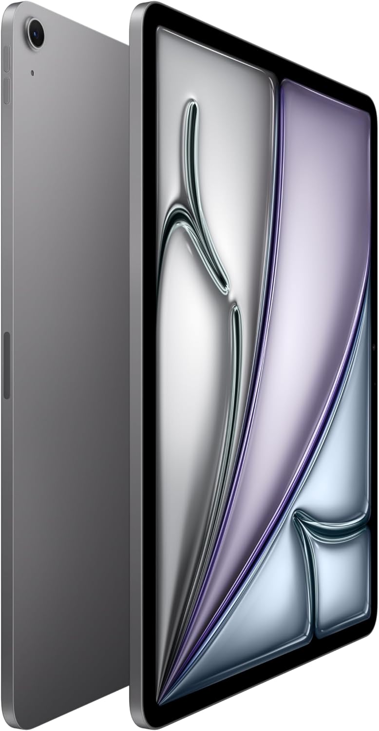 Apple iPad Air 13-inch with M3 chip Built for Apple Intelligence, Liquid Retina Display, 128GB, 12MP Front/Back Camera, Wi-Fi 6E, Touch ID, All-Day Battery Life — Space Gray
