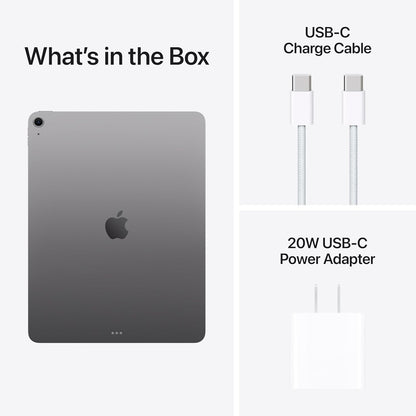 Apple iPad Air 13-inch with M3 chip Built for Apple Intelligence, Liquid Retina Display, 128GB, 12MP Front/Back Camera, Wi-Fi 6E, Touch ID, All-Day Battery Life — Space Gray