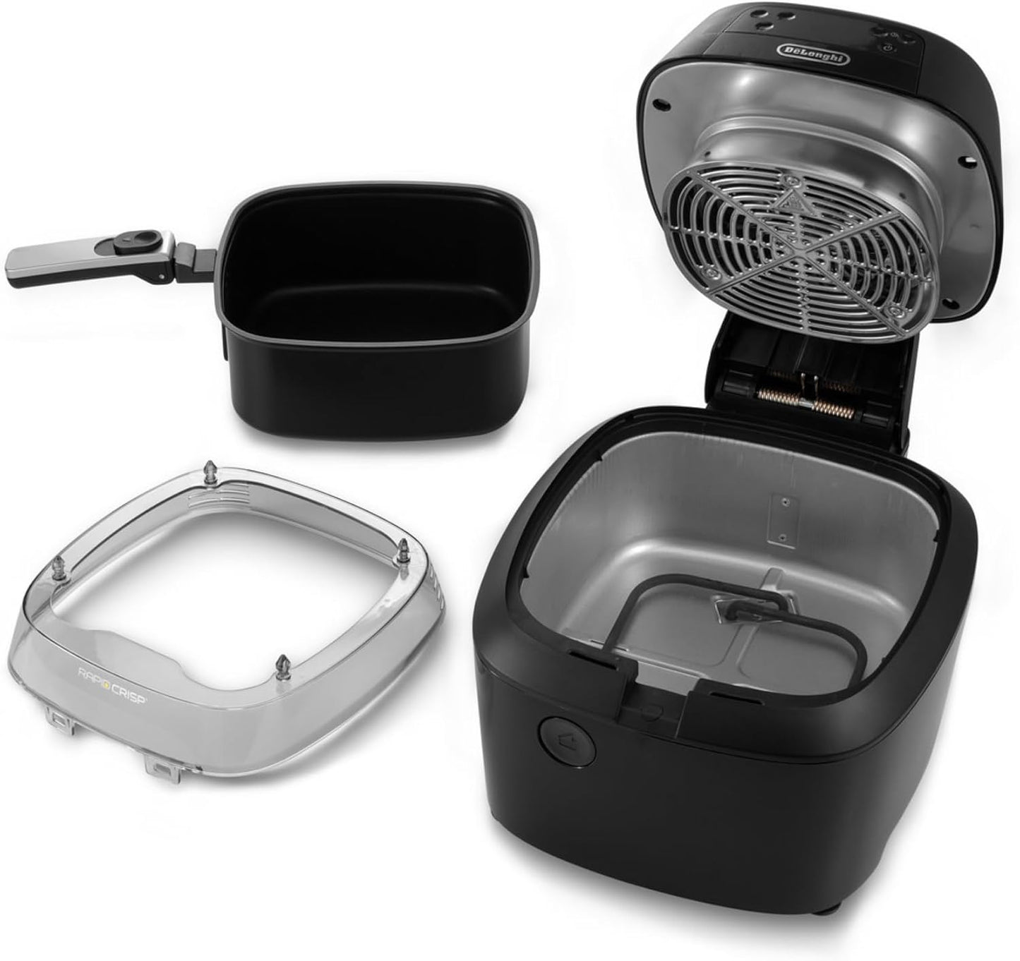 DeLonghi FH2394.BK Rapid Crisp Digital 5Qt Air Fryer with 360° view