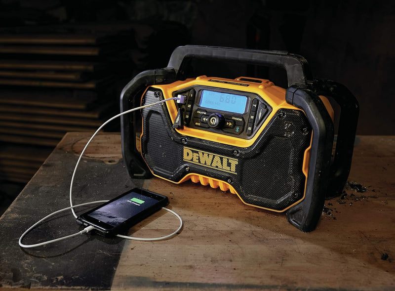 DEWALT 12V/20V MAX* Portable Radio, Bluetooth, Cordless, Jobsite, Tool Only (DCR028B)