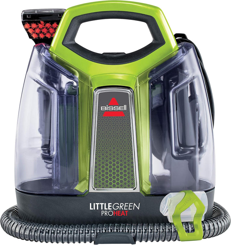 BISSELL Little Green Proheat Portable Deep Cleaner/Spot Cleaner and Car/Auto Detailers with Self-Cleaning HydroRinse Tool for Carpet and Upholstery, 2513E