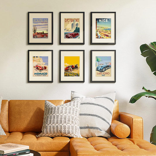 upsimples 12x16 Picture Frame Set of 5,Display Pictures 8.5x11 with Mat or 12x16 Without Mat,Wall Gallery Photo Frames,Black - PuriLite