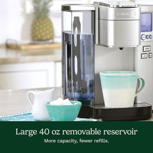 Cuisinart Premium Coffee Maker, Single Serve 72-Oz Reservoir, Programmable Brewing & Hot Water Dispenser, Silver (SS-10C)