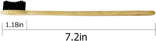 Super Hard Toothbrush Bamboo Toothbrush For Adult Hard Bristles Manual Toothbrush Pack of 6 - PuriLite