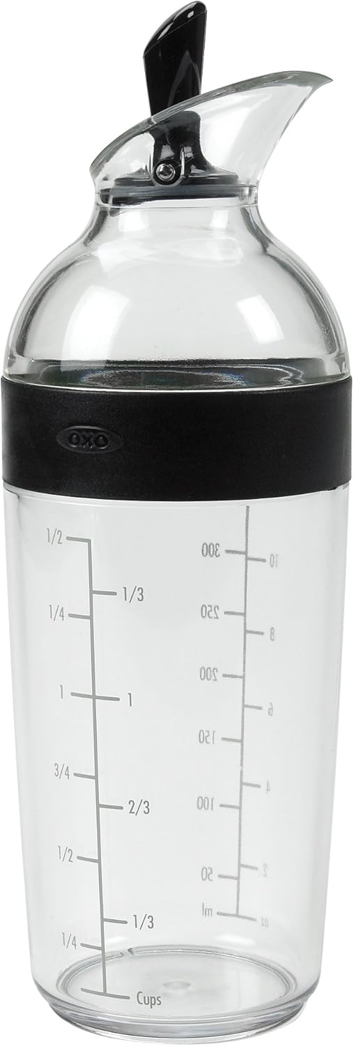 OXO Good Grips 1188500BK Salad Dressing Shaker (Clear plastic) Black Large