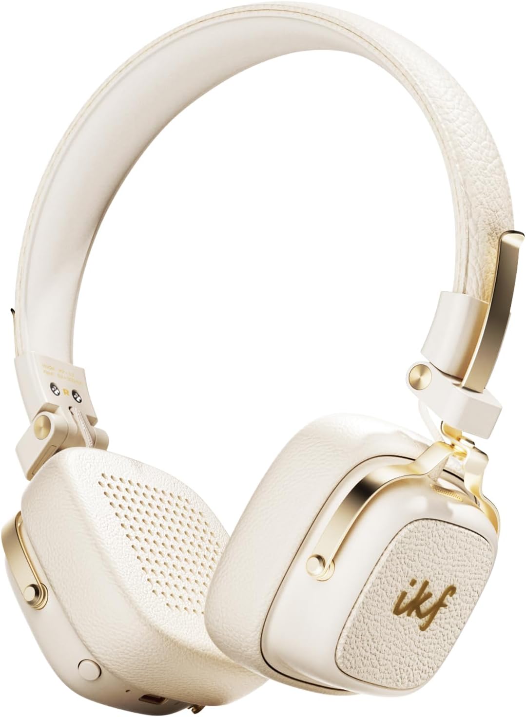 E2 Retro Classic Wireless Bluetooth On-Ear Headphones, Foldable Headset, 90H Playback, 40mm Drivers, Deep Bass, 360° Spatial Sound, Built-in Mic,OOTD 80S 90S (Offwhite)