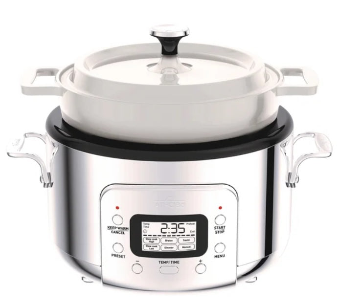 All-Clad 6-in-1 Programmable Slow Cooker with Removable Cast Iron Pot, 4.7 L (5 qt.) - PuriLite