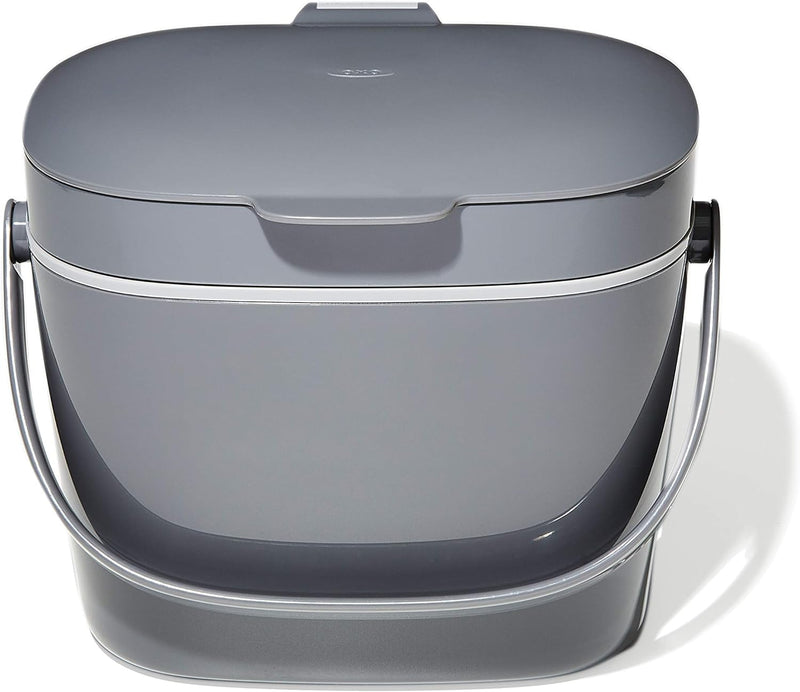 NEW OXO Good Grips Easy-Clean Compost Bin - 1.75 GAL/6.62 L | Charcoal