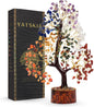 YATSKIA 7 Chakra Crystal Tree of Life – Handcrafted Healing Crystal Bonsai with Natural Gemstones – Feng Shui Money Tree - PuriLite
