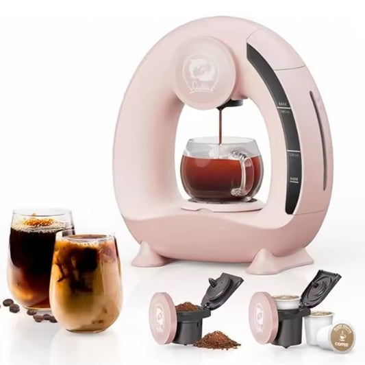 Purilite Select 2-in-1 Mini Coffee Maker for K-Cup and Ground Coffee – Compact Single Serve Drip Coffee Brewer and Tea Maker with Reusable Filter - PuriLite