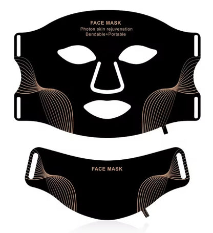 Purilite Select 7 Color LED Facial Mask and Neck Beauty Device – Silicone Skin Rejuvenation Mask for Skin Tightening, Anti-Wrinkle Care and Facial Treatment - PuriLite