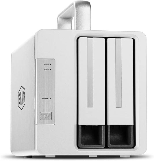 TerraMaster TD2 Thunderbolt 3 Professional-Grade 2-Bay External Hard Drive Enclosure RAID 0/RAID1/JBOD Hard Disk RAID Storage (Diskless)