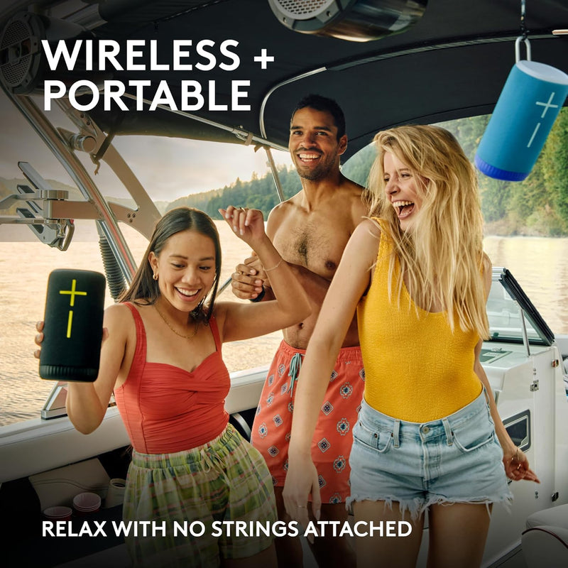 Ultimate Ears EVERBOOM Wireless Bluetooth Portable Speaker, Big Bass and Immersive 360-Degree Sound, Floatable Waterproof Speaker IP67, up to 20-Hour Battery and 180 ft (55 m) Range - Charcoal Black