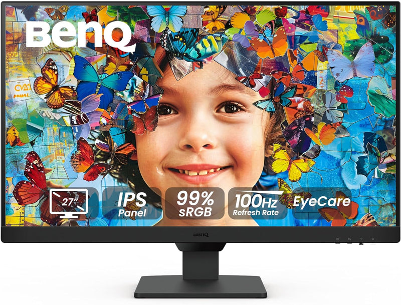 BenQ GW2790 Computer Monitor 27" FHD 1920x1080p | IPS | 100 hz | Eye-Care Tech | Low Blue Light | Anti-Glare | Adaptive Brightness | Tilt Screen | Built-in Speakers | DisplayPort | HDMI x2