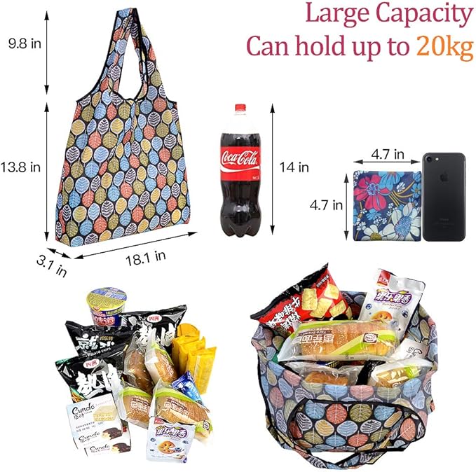 10 Pack Reusable Grocery Shopping Bags