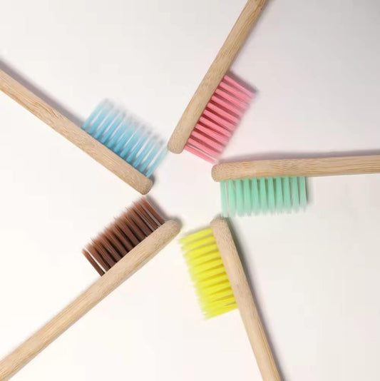 14 Pac Natuaral Green toothbrush bamboo,biodegradable and soft bristles - PuriLite