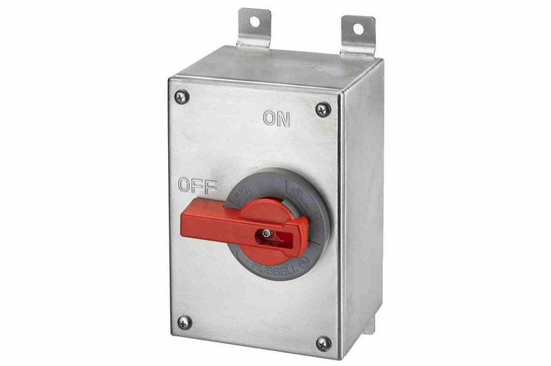 60 Amp Non-Fused Manual AC Disconnect Safety Switch - 600V AC, 3-Pole - 316 Stainless Steel