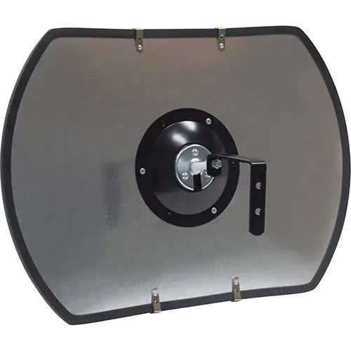 Roundtangular Convex Mirror with Bracket, 12" H x 18" W, Indoor/Outdoor - PuriLite