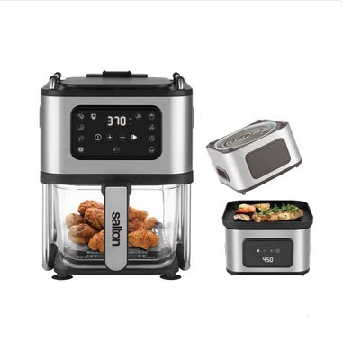 Salton Flip and Cook 3-in-1 Air Fryer, Grill and Dehydrator