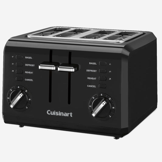 Cuisinart - 4-Slice Toaster, Compact Design, Black - PuriLite