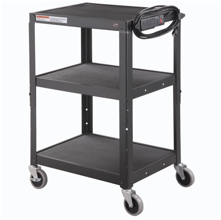 Global Industrial™ Steel Audio Visual & Instrument Cart, Black