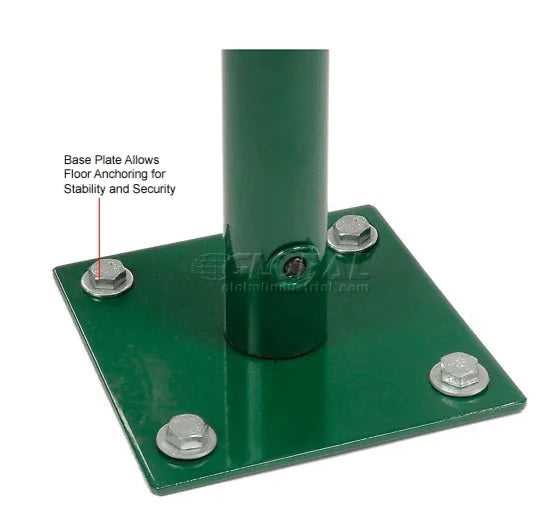 Global Industrial™ Wave Bike Rack, 5-Bike Capacity, Flange Mount, Green