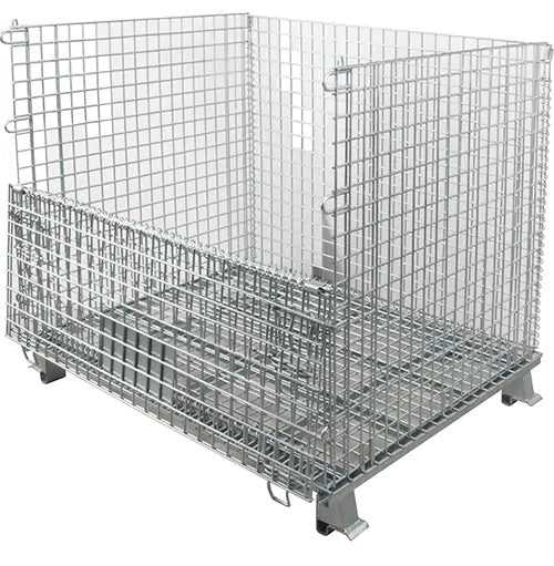 Collapsible Wire Container, 40" W x 48" D x 42" H, 4000 lbs. Capacity