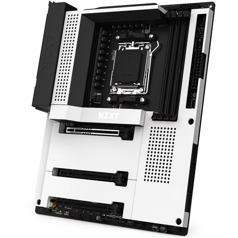 NZXT - N7 B650E ATX AM5 Motherboard (White) - DDR5, WiFi 6E, PCIe 5.0, Triple M.2