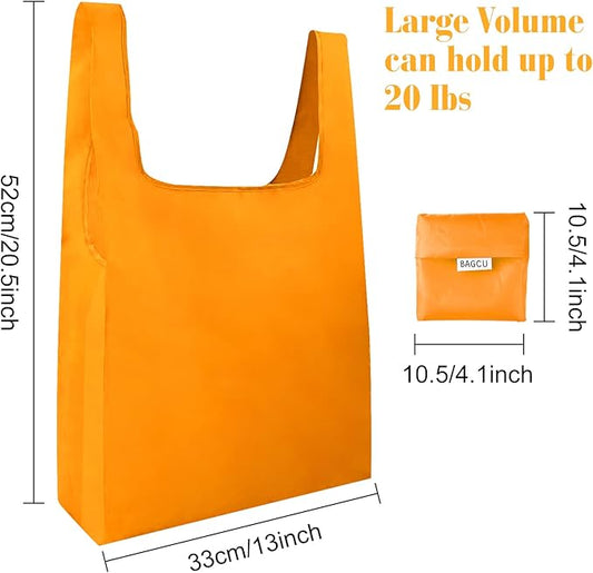 Bouiexye 12 Pack Reusable Grocery Bag Foldable Washable Shopping Bags with Storage Pouch Grocery Tote Bags for Shopping, Groceries, Travel (Random Color) - PuriLite