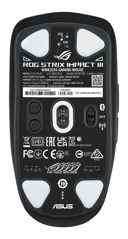 ASUS - ROG Strix Impact III Wireless Gaming Mouse - 36,000 DPI AimPoint Sensor - SpeedNova Wireless - 57g Lightweight