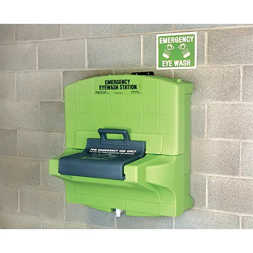 Fendall Pure Flow 1000® Eyewash Station, Gravity-Fed, 7 gal. Capacity, Meets ANSI Z358.1