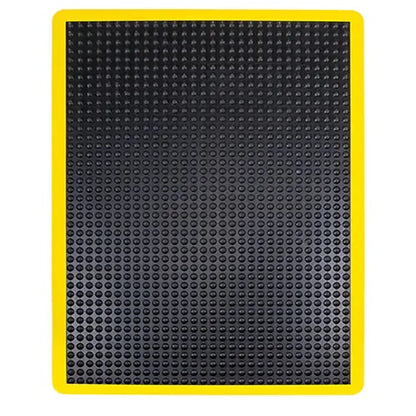 Anti-Fatigue Dome Matting, Bubbled, 3' x 4' x 1/2", Black, Rubber
