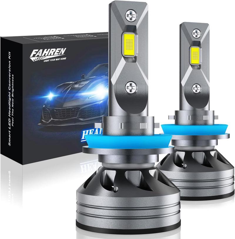 H11/H9/H8 LED Headlight Bulb, 33000 Lumen Super Bright LED Fog Light Bulbs 6500K Cool White IP68 Waterproof, Pack of 2