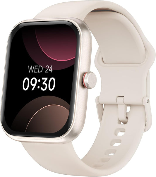 TOOBUR Smart Watch for Women, Alexa Built-in, Answer/Make Calls, 1.91" HD Screen Fitness Watch, IP68 Waterproof, 100 Sports, Heart Rate Monitor, Sleep Tracker, Smartwatch Compatible Android iOS, Beige
