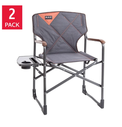 Mac Sports Folding Director Camping Chair, 2-Pack