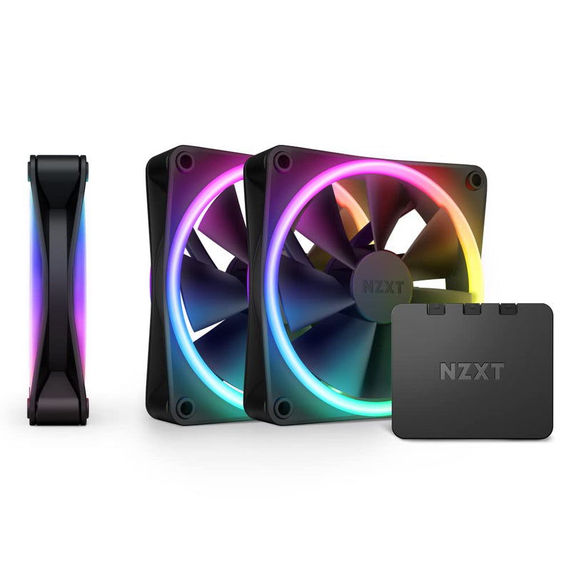 F120RGB Duo - 120mm Dual-Sided RGB Fan - Triple Pack (Black) w/RGB Controller